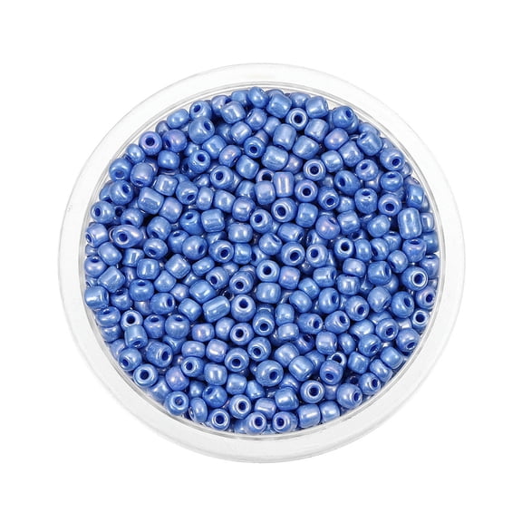 HOOUN Glass Beads 3-4MM Diy Jewelry Spacer Beads Tassel Beads Bracelet Accessories-Blue-3mm/3000pcs/95g