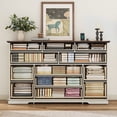 thumbnail image 2 of Farmhouse 12 Drawers Dresser for Bedroom, 63'' Wide Wood Chest of Drawers with Power Outlets, Deep Drawer Dresser Storage Organizer for Living Room Hallway, 2 of 11