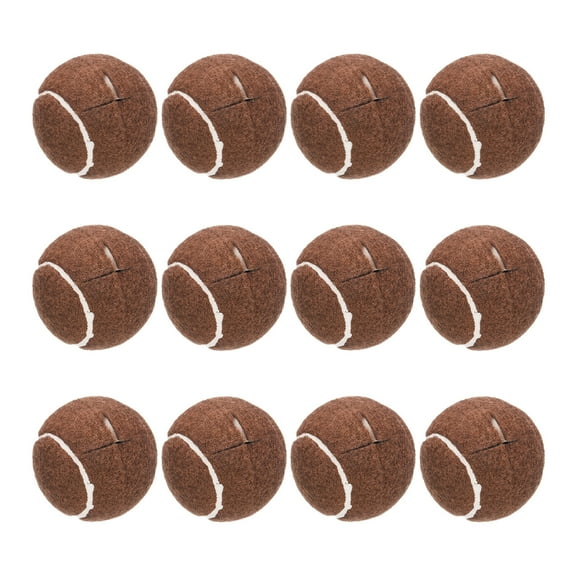 12 Pcs Precut Walkers Tennis Balls, Universal Precut Glide Balls Walkers Accessories Glides, Brown
