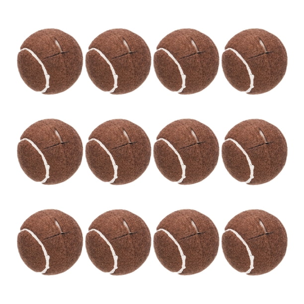 12 Pcs Pelotas de tenis precortadas para andadores, bolas deslizantes precortadas universales, accesorios para andadores, marrón