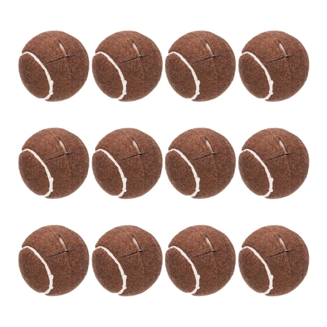 12 Pcs Pelotas de tenis precortadas para andadores, bolas deslizantes precortadas universales, accesorios para andadores, marrón