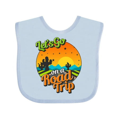 

Inktastic Lets Go on a Road Trip with Western Background Gift Baby Boy or Baby Girl Bib
