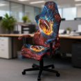 thumbnail image 5 of Whosucclay Rugby Ball Lightning Print Gaming Chair Cover, Stretchable Machine Washable Computer Chair Seat Slipcovers with Armrest Cover Fits Most Office/PC Chairs & Racing Style Seats, 5 of 8