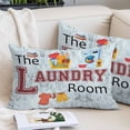 thumbnail image 2 of Laundry Room Lumar Pillow Covers, Blue Cartoon Washing Machine Clothes Soft Breathable Throw Pillow Cases with Invisible Zipper, Decorative Pillowcase Pillows Protectors for Sofa Bed Chair 16"x24", 2 of 9