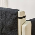 thumbnail image 4 of Reversible Quilted Furniture Protector, Machine Washable Slipcover, Loveseat, Black / Taupe, 4 of 5