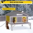 thumbnail image 3 of Aivituvin Heated Cat House for Outside Large Outdoor Insulated Cat House Weatherproof Feral Cat Shelter with Heated Pad, Insulated All-Round Thermal Liner, Chewproof Cable for 1-4 Cats (Winter-Ready), 3 of 9