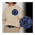 thumbnail image 5 of Camellia Brooch Flower Multilayer Denim Flower Fabric Headdress Brooches Accessories Decoration, 5 of 5