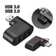 thumbnail image 2 of Alta Velocidad 3 Puertos Usb 3.0 Multi Hub Splitter 90/180 Grados Giratorio Mini Usb 2.0 Hub Expansión Para Macbook Pro Pc Laptop Kearding EL011802-00, 2 of 5
