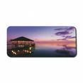 thumbnail image 1 of Tropical Computer Mouse Pad, Arbor on Sea at Dramatic Night Paradise Maldives Sky Exquisite Coast View Art Print, Rectangle Non-Slip Rubber Mousepad X-Large, 35" x 15", Purple, by Ambesonne, 1 of 2
