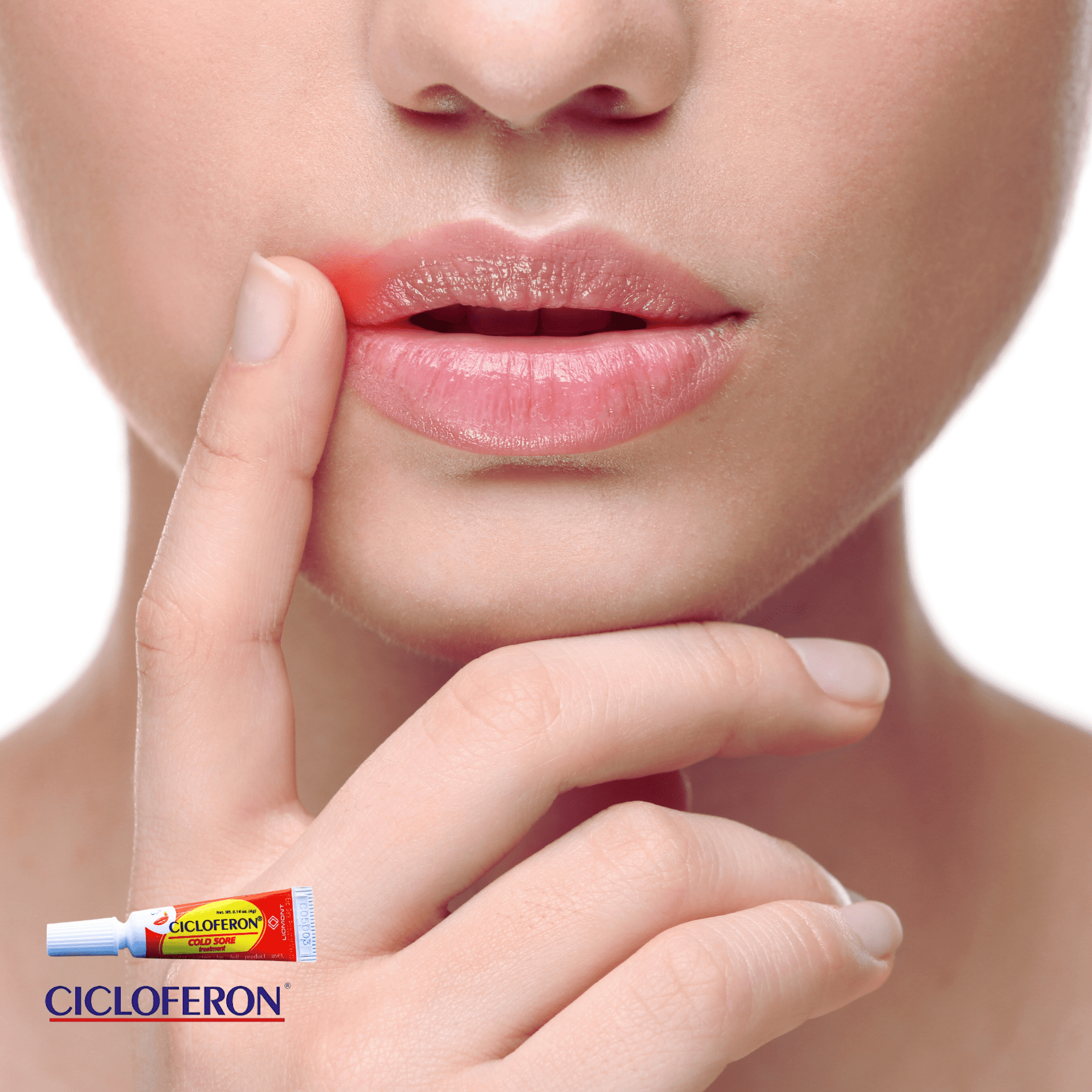 Cicloferon Cold Sore Treatment Gel, Clear, 1 Tube of 0.14 oz