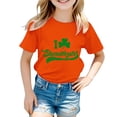 thumbnail image 4 of XIMIN Kids' St. Patrick's Day Soft Short-Sleeve Crew Neck T-Shirt - Distressed Green "I Love Shenanigans" Graphic, Festive Irish Top for Boys & Girls, 4 of 7