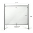 thumbnail image 2 of M&T Displays 47.24x47.24 Inch Clear Hygienic Barrier with Aluminum Bars, Sneeze Guard, Protective Window for Cashiers, Workers, Employers and Customers, Barrier Against Coughing & Sneezing, 2 of 7