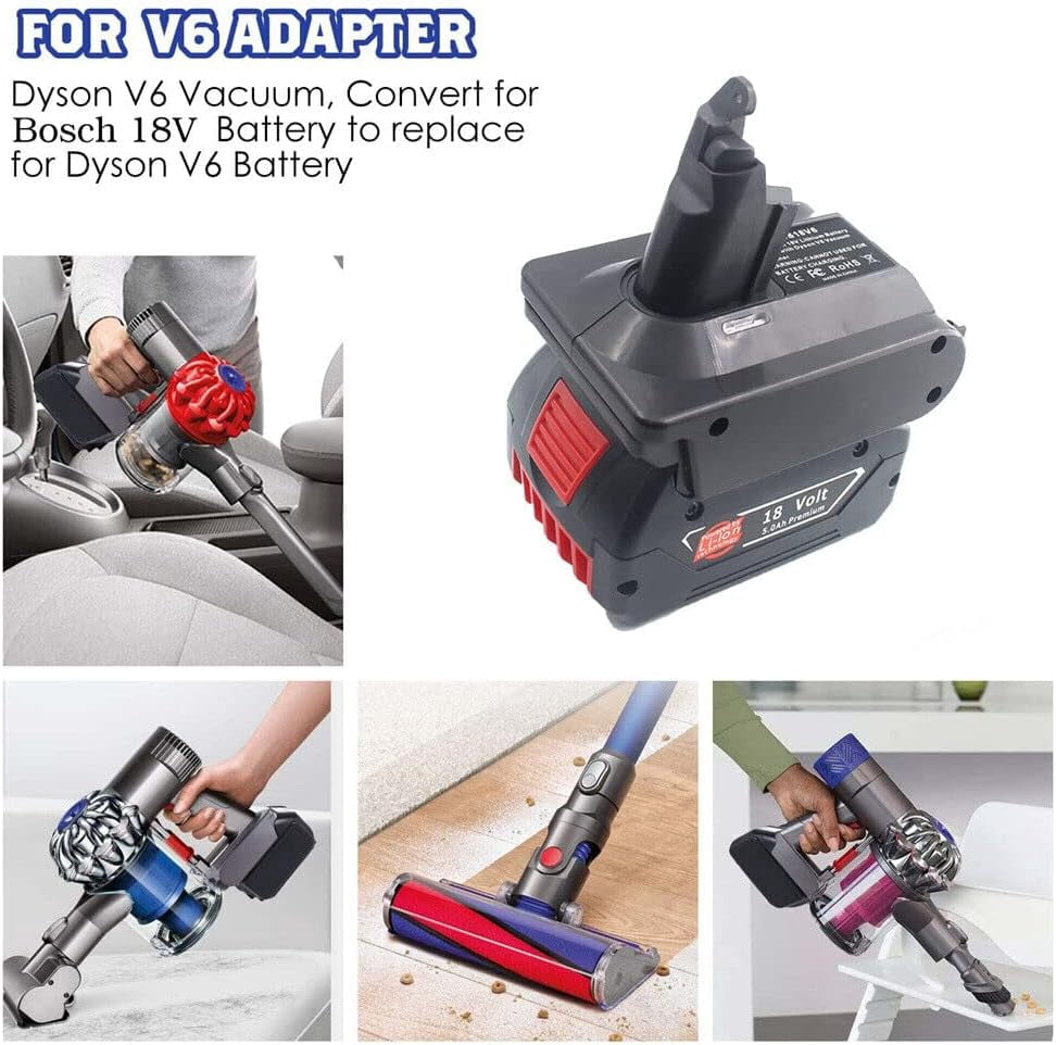 For Dyson V6 Battery Adapter for Makita/Bosch/Dewalt/Milwaukee/Ryobi/Craftsman/Einhell/Black&Decker 18V 20V Battery Converter