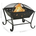 thumbnail image 2 of vidaXL Fire Pit with Poker 24.4" XXL Steel, 2 of 7