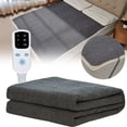 thumbnail image 1 of Gray Electric Blanket, Heated Blanket Throw Massage Bed Warmer Heating with Heat Settings Timer Fast Heating Blanket Auto Shutoff Overheat, 1 of 9