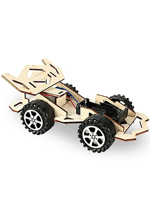 moobody Assembled Experiment DIY Model Building Kits Wood Racing Car DIY Kit Kids Toy DIY Kit Electric Wooden Racing Car