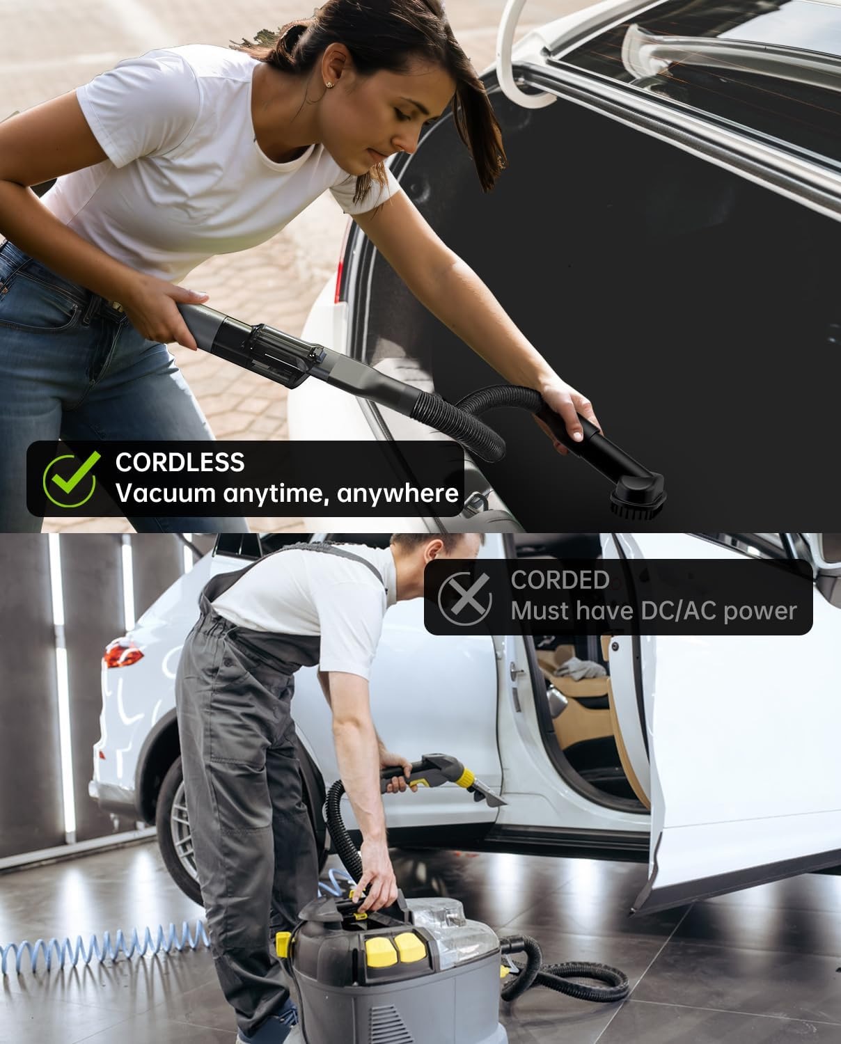 AutoBot Car Vacuum Cleaner High Power, 20000PA Handheld Vacuum for 50 Mins Runtime, Portable Vacuum for Car Home Cleaning, Rechargeable Mini Hand Held Vacuum