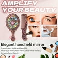 thumbnail image 4 of RAGUPEL Hand Mirrors with Handle,Oval Mirror Face 5.3"*2.7"*0.8" Hand Held Mirrors with Handle,Rose Carving Hand Mirrors with Handle,Style3, 4 of 7