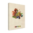 thumbnail image 2 of Trademark Fine Art 'Antigua Watercolor Map' Canvas Art by Michael Tompsett, 2 of 4