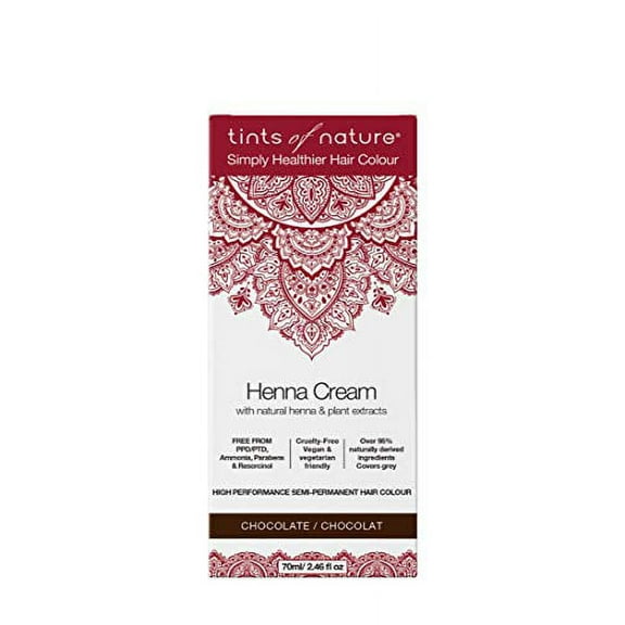 Tints of Nature Chocolate Semi-Permanent Henna Cream Hair Colour, 2.46 oz