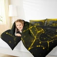 thumbnail image 4 of Feelyou 3D Gamepad Player Full Size Comforter Sets for Boys, Glitter Yellow Spider Web Bedding Comforter Set, Modern Gaming Reversible Bedding Sets, Lightweight Room Decor, 3pcs, 4 of 8