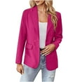 thumbnail image 2 of Lilgiuy Women Casual Comfortable Soild Long Sleeve Tops Jacket Outwear Pink，12（XXL） Winter Dresses for 2022, 2 of 5