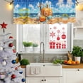 thumbnail image 5 of Coastal Pumpkins Curtain Valances for Windows, Kitchen Valance Window Treatments Panel 2 Pack, Fall Nautical Starfish Beach Rod Pocket Short Curtains for Bathroom Bedroom 42 x 18 Inch, 5 of 8