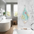 thumbnail image 2 of Yayeee 100% Cotton Hand Towels for Bathroom 16" x 28" Soft Absorbent Kitchen Towel, Blue Beach Pattern, 2 of 7