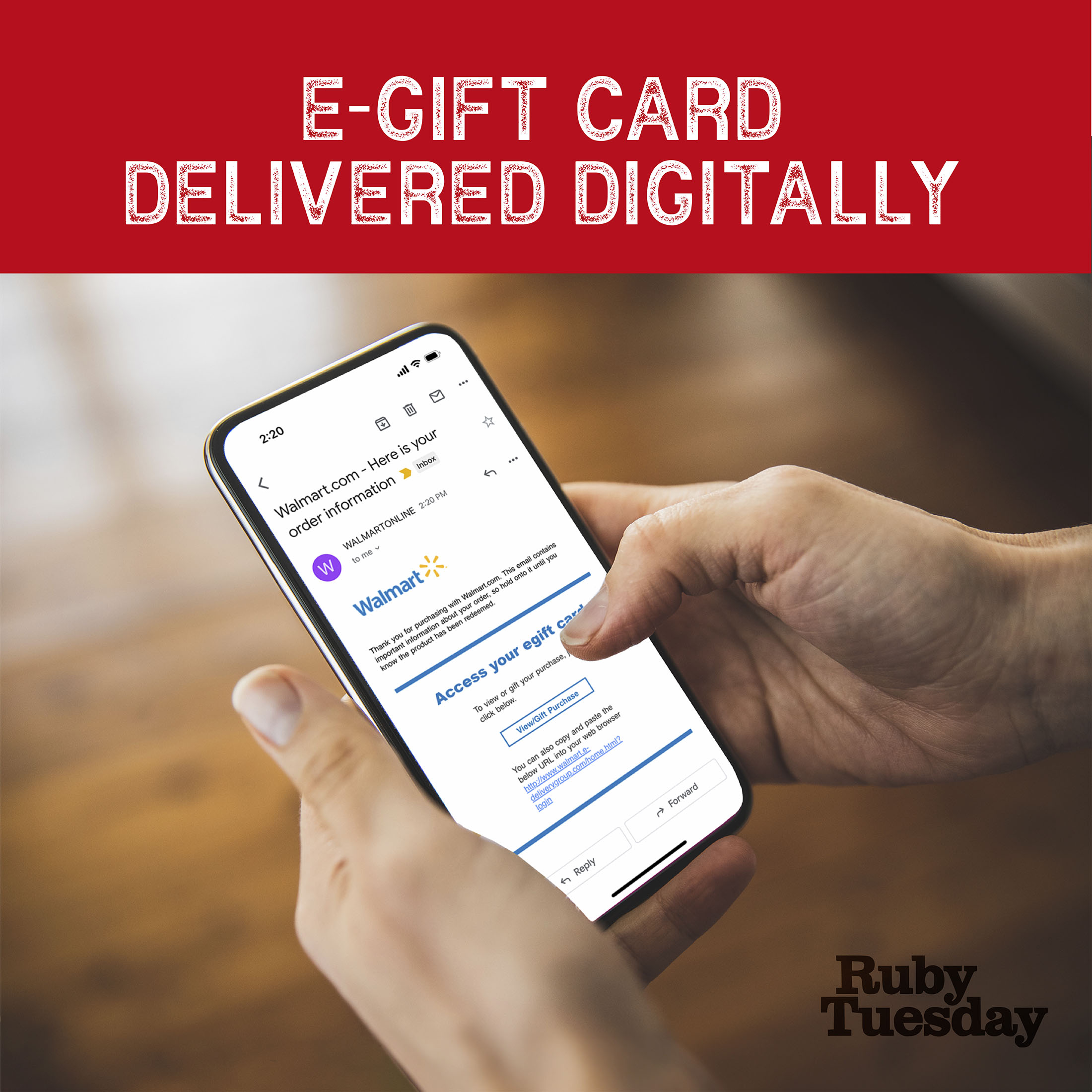 Ruby Tuesday eGift Card [Email Delivery]