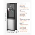thumbnail image 3 of Top Loading Water Cooler Dispenser for 3 or 5 Gallons Jugs Stainless Steel, 3 of 10