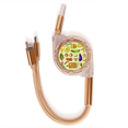 thumbnail image 1 of Verduras berenjena Calabaza Jengibre Cable de carga telescópico múltiples USB tres en uno, 1 of 3