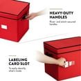 thumbnail image 5 of Christmas Light Storage Box - Premium 600D Oxford, with 4 Plastic Light Storage Wraps, to Store Up to 800 Holiday Christmas Lights Bulbs, Reinforced Stitched Handles, 5 of 8