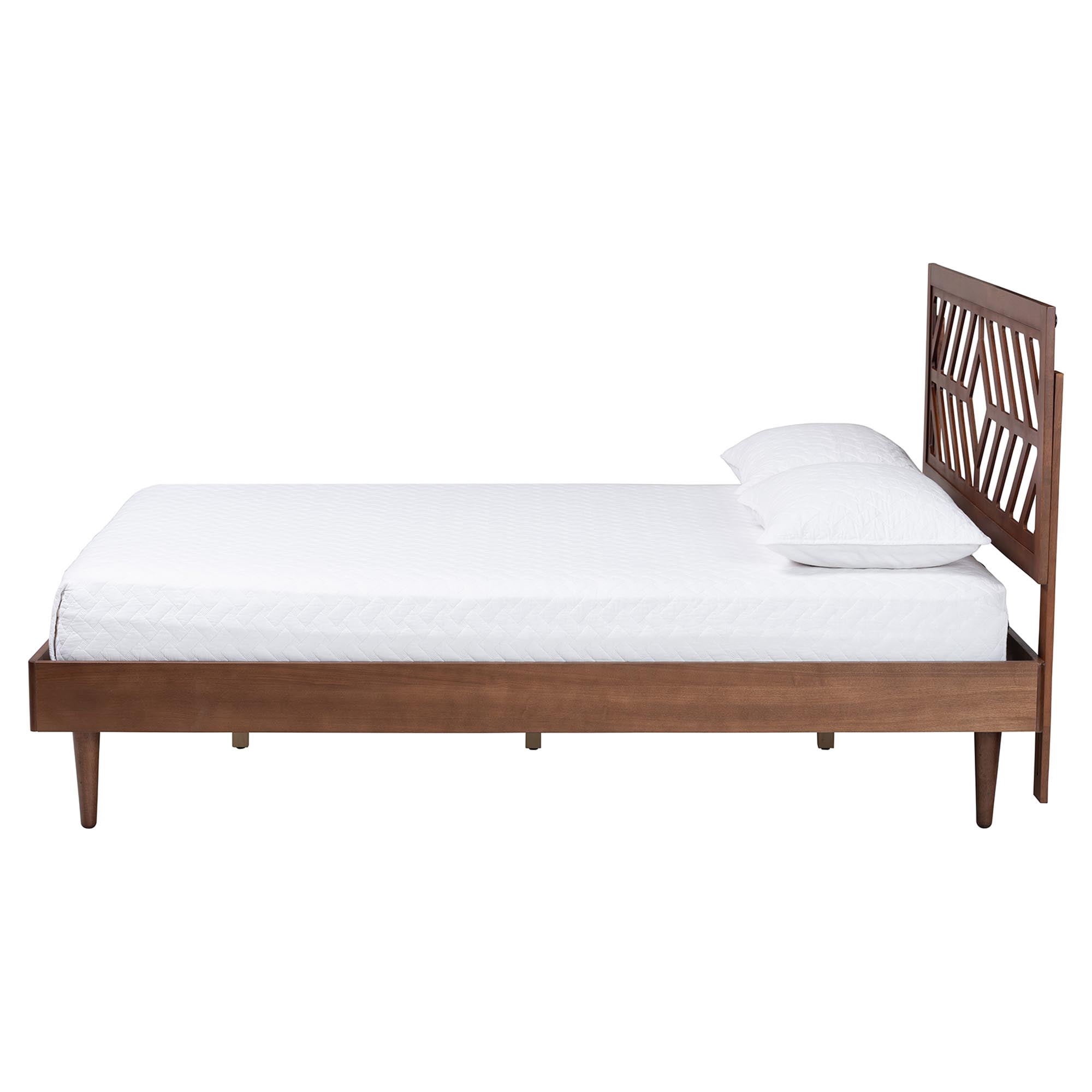 Baxton Studio Zola Modern Platform Bed, Queen, Ash Walnut
