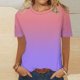 thumbnail image 5 of mfyjkho Tops Bohemios Para Mujer, Blusa De Manga Corta Con Cuello Redondo Y Estampado De Moda Para Mujer Tops Para Salir Para Mujer Xl, 5 of 5