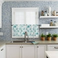thumbnail image 6 of Kitchen Curtains Set, Turquoise Coastal Kitchen Curtains and Valances Set, Sea Turtle Nautical Coral Summer Beach Rod Pocket Tier Curtains 24 Inch Length for Cafe/Bedroom Windows, 6 of 6