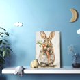thumbnail image 5 of 12x18 inch Paintings For Children'S Room Decor Lovely Rabbit Eating Carrots,Room Decor Children'S Room Accessory,Exquisite Rabbit Eating Carrots Retro Style Painting Canvas,For Bedroom,Cafes, 5 of 6