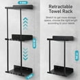 thumbnail image 6 of Livhil Towel Racks for Bathroom, Vertical Wall Towel Rack for Rolled Towels Metal Bath Towel Holder for Folded Large Towel Washcloths, 3 Tier, 6 of 7