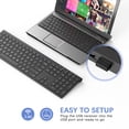 thumbnail image 6 of VIVEFOX Rechargeable Wireless Keyboard, 2.4GHz Full Size Ultra Slim Keyboard for Computer, Desktop, PC, Laptop, Surface, Windows, Black, 6 of 7