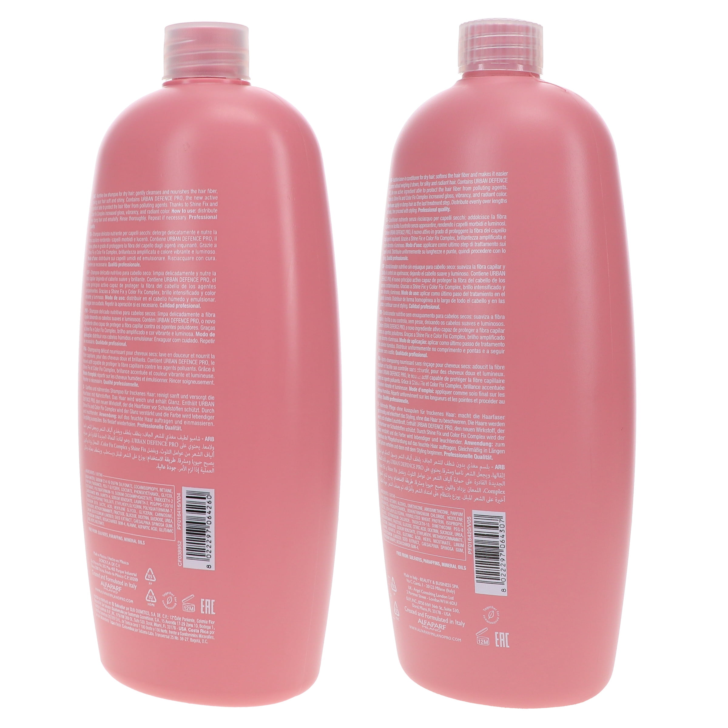 Alfaparf Milano Semi Di Lino Moisture Nutritive Low Shampoo 33.8 oz & Leave-in Conditioner 33.8 oz Combo Pack