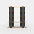 thumbnail image 4 of Ada Home Decor Beecroft 4 Tier Bookcase, Anthracite/Oak, 4 of 7