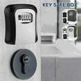 thumbnail image 1 of MesaSe Key Safe Box  Wall Mounted Outdoor Key Lock Box 4 Digit Combination Key Storage Box For Home Indoor Outdoor(Grey), 1 of 7