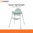 thumbnail image 2 of Babideal Lightweight Baby High Chair with Tray & Harness – Soft Sage, Portable Highchair and Easy-Clean Feeding Chair, 2 of 12