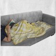 thumbnail image 6 of Baby Soft Flannel Fleece Throw Blanket, Abstract Chick Design with Plaid Pattern Butterfly Giant Egg Funny, Cozy Plush for Indoor and Outdoor Use, 50" x 70", Pale Yellow Pale Blue, by Ambesonne, 6 of 6