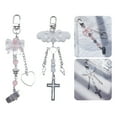 thumbnail image 2 of SIEYIO Cross Bowknot Angel Wing Pendant Phone Charm Chain Strap Bag Decoration Lanyard, 2 of 20