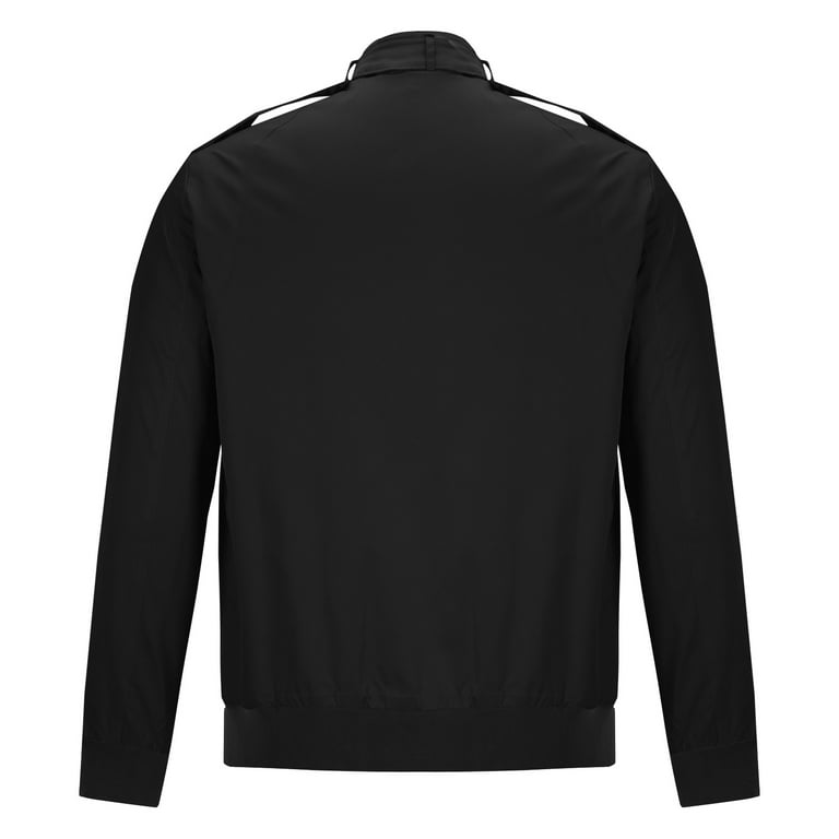 Mens Stand Collar Jacket Classic Full Zip Up Jacket No Hood