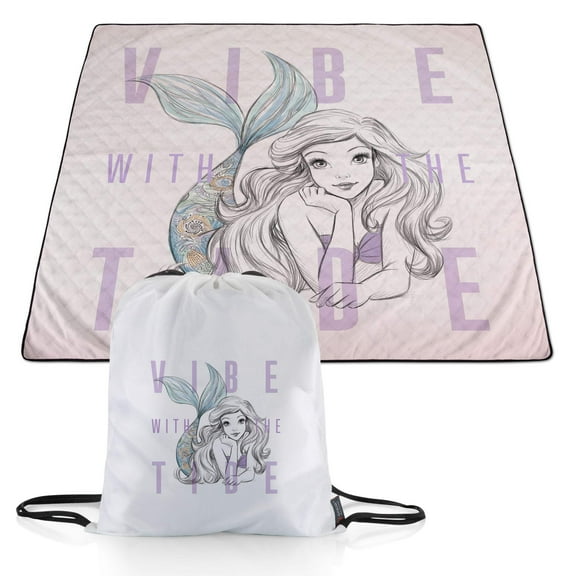 Little Mermaid - Impresa Picnic Blanket, White with Purple Accents