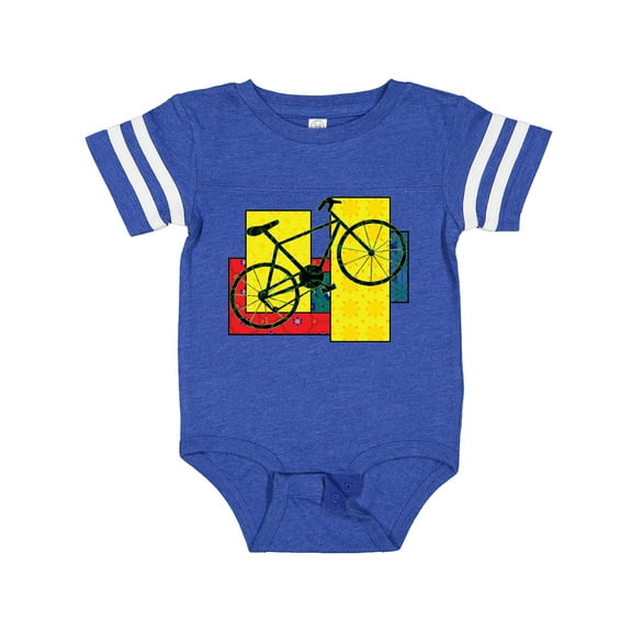 Inktastic Bike Pattern Blocks Boys or Girls Baby Bodysuit