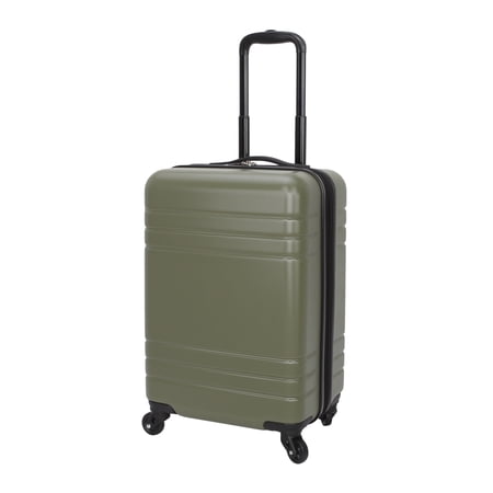 PROTEGE 3-PIECE HARDSIDE LUGGAGE SET WITH 360 SPINNER WHEELS AND DIVIDER POCKETS, INCLUDES CARRY-ON AND 2 PACKING CUBES, SAGE
