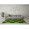 thumbnail image 3 of Ahgly Company Indoor Rectangle Checkered Green Modern Area Rugs, 2' x 5', 3 of 4