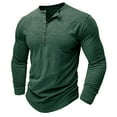 thumbnail image 5 of Jalioing Men's Long Sleeve Shirts Fall Crew Neck Button Pullover Tee Casual Basic Solid Color T Shirts, 5 of 6